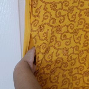 Mustard (Yolk-Yellow) Casual Kurta with Pocket