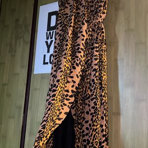 Leopard Print Wrap Dress