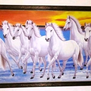 7 Horses Running Painting