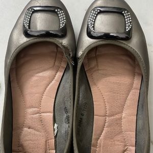 Women Bata Grey Ballerina