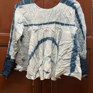 Batik Peplum Crop Top