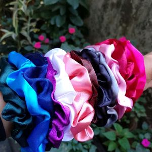 💃PACK OF 12 SATIN SCRUNCHIES