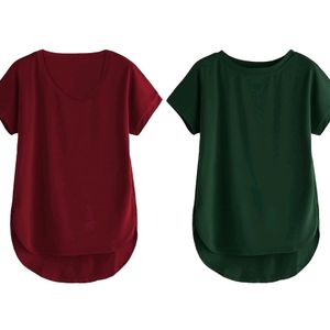 2 Comb V-neck And Round T-Shirts