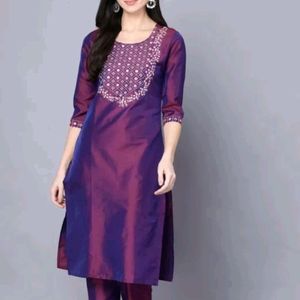 Purple Kurta Set