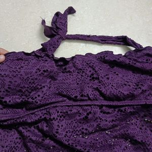 PINTEREST Crochet Halter Bandeau Bodysuit
