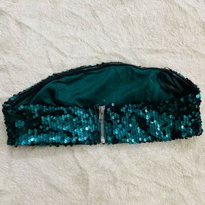 Green Full Sequins Tubetop