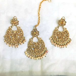 Earings And Mang Tikka Set For Women