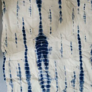 White And Blue Printed Kurta