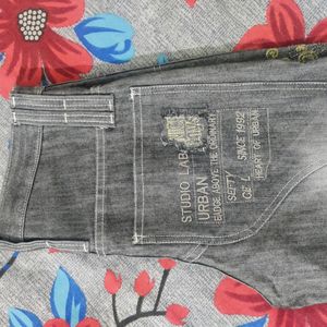 Grey Baggy Jeans Waist Is 26-28 Inch Approx. Size - S