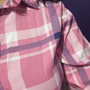 Pink Check Shirt