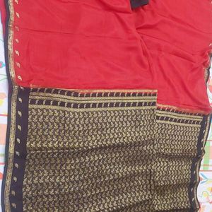 Good Condition Mysoore Silk Saree For Sale