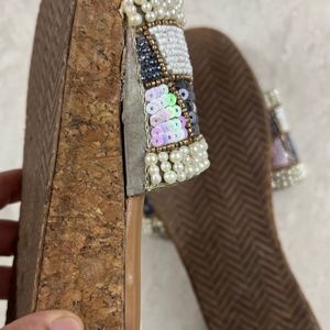 Beaded Platform Slippers For Sale!