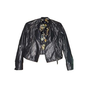 FAUX LEATHER SHINY JACKET