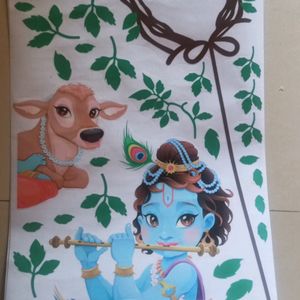 Krishna Wall Sticker Very Good