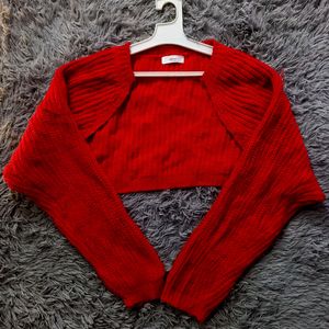 Knitted Red Bolero