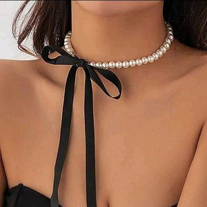 Elegant Black Bow Necklace 🖤