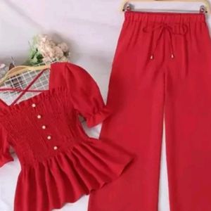 Women Top And Bottom Set Stylish Jumpsuit Size S❤️