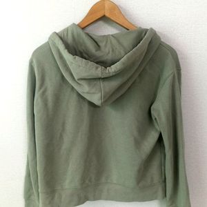 Hm Straight Fit Hoddie - Sage Green