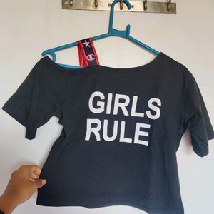Girls Rule Black Top