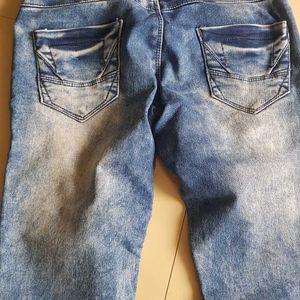 Blue Distressed Jean's For Women