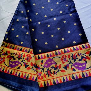 Nevy Blue Printed Saree