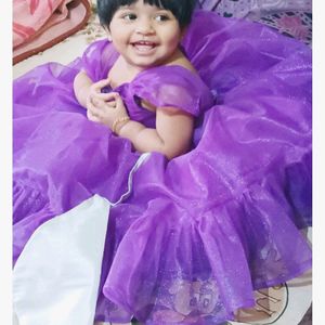 Purple Baby Girl First Birthday Dress