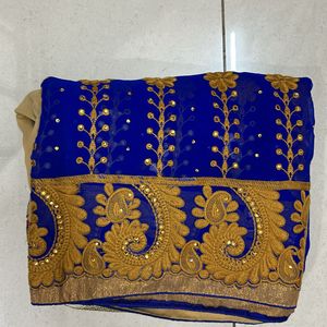 ROYAL BLUE COLOUR WOMEN SAREE