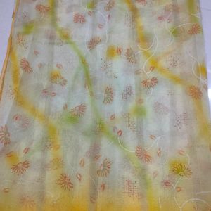 Beautiful Organza Saree 💛