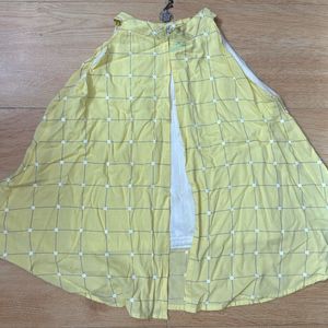 Lemon Yellow Color Tunic For 14-16yrs Girls