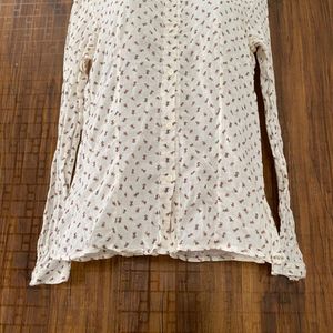 White Printed Cotton Shirt