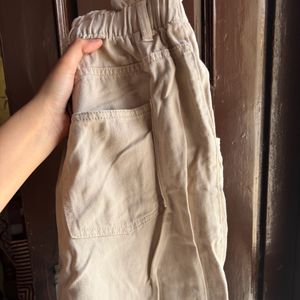 H&M  beige baggy fit jeans