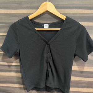 V Neck Crop Top