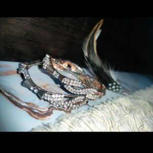 Metal And Glass Bangles