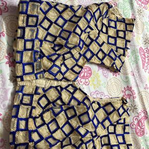 Royal Blue Saree With Work Blouse