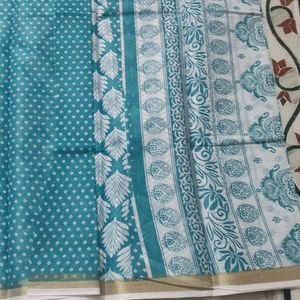Polo Cotton Silk Sarees With Blouse 6 Meters