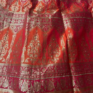 HEAVY BRIDAL BANARSI SILK LEHNGA BROCADE WORK