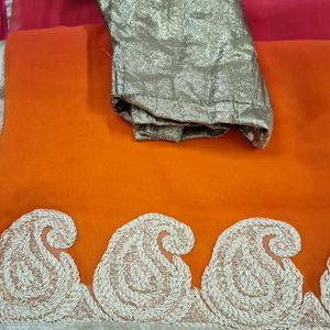 Double Shaded Saree With Blouse