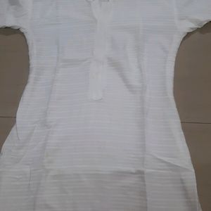 pure white cotton kurta