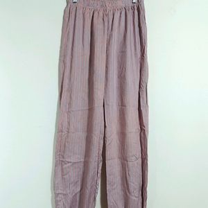 Grey and Pink Stripes Casual Pant (Women)
