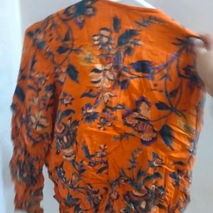 Orange Floral T-shirt