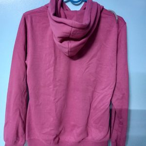 Women Pink Hooded Sweatshirt