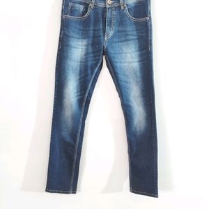 Max Navy Blue Denim Casual Jeans (Men)