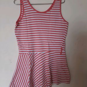 Shopper Stop Light Pink & White Striped Top