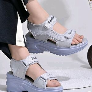 Shoetopia Comfortable & Sporty Grey Sandals