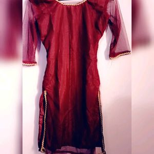 Purple Festive Wear Net Kurti 💜✨