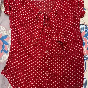 Classic Polka Dot Red Shirt