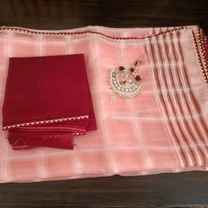 Organza Fabric Saree