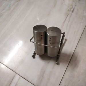 Steel Namak Dani With Stand