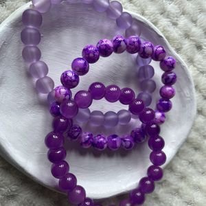 Purple Dramatic Family Stack Bracelet