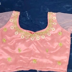 Women's Pink Embroided Lehenga Choli